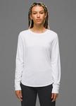 Wms Cozy Up Long Sleeve Tee: 100 WHITE